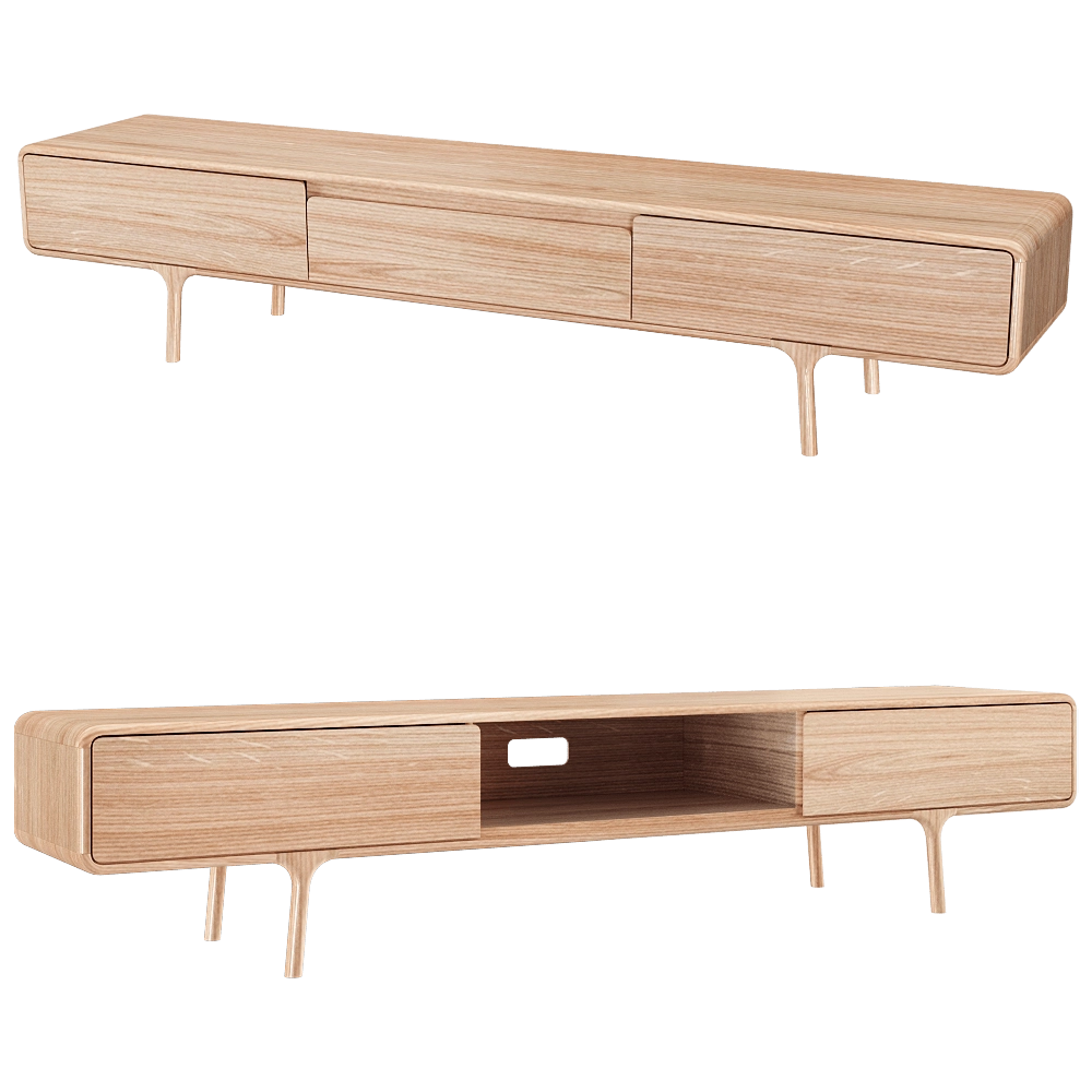 Gazzda – TV stand Fawn Lowboard 3D Model Gazzda – TV stand Fawn Lowboard 3D Model