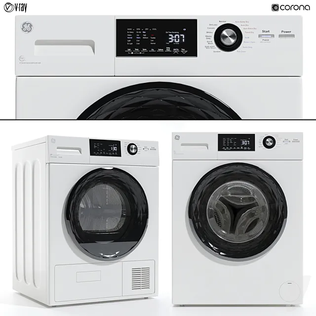 GE Washing machine and dryer 3DModel