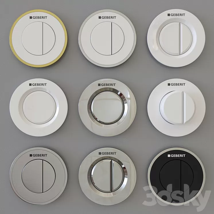 GEBERIT flush buttons 3D Model