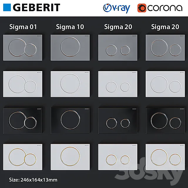 Geberit Sigma 01_10_20 3D Model Geberit Sigma 01_10_20 3D Model