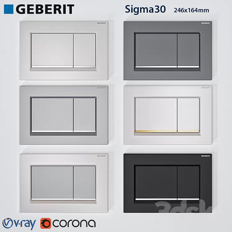 Geberit Sigma 30 3D Model