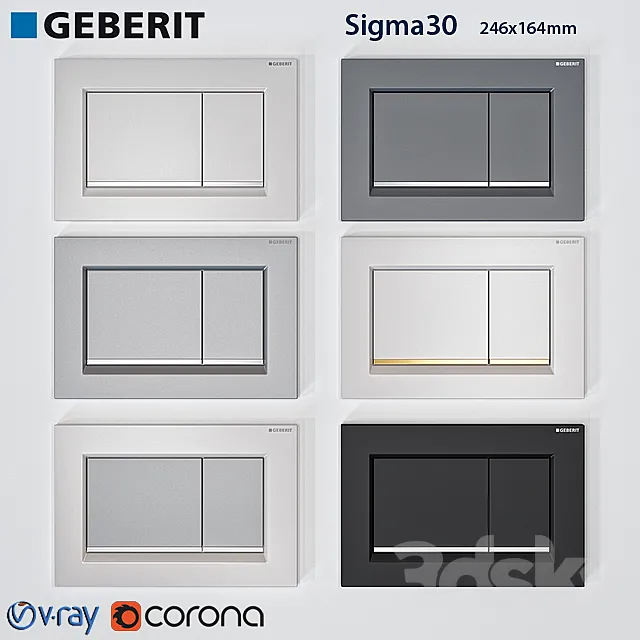 Geberit Sigma 30 3DModel Geberit Sigma 30 3DModel