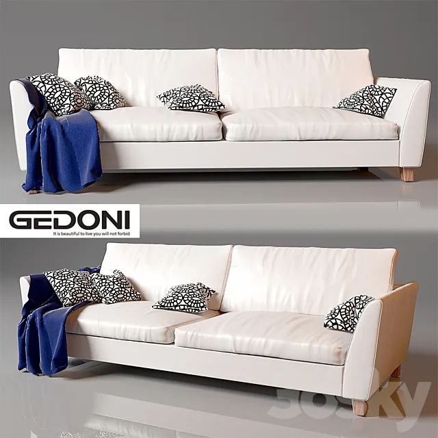 GEDONI sofa white 3D Model GEDONI sofa white 3D Model