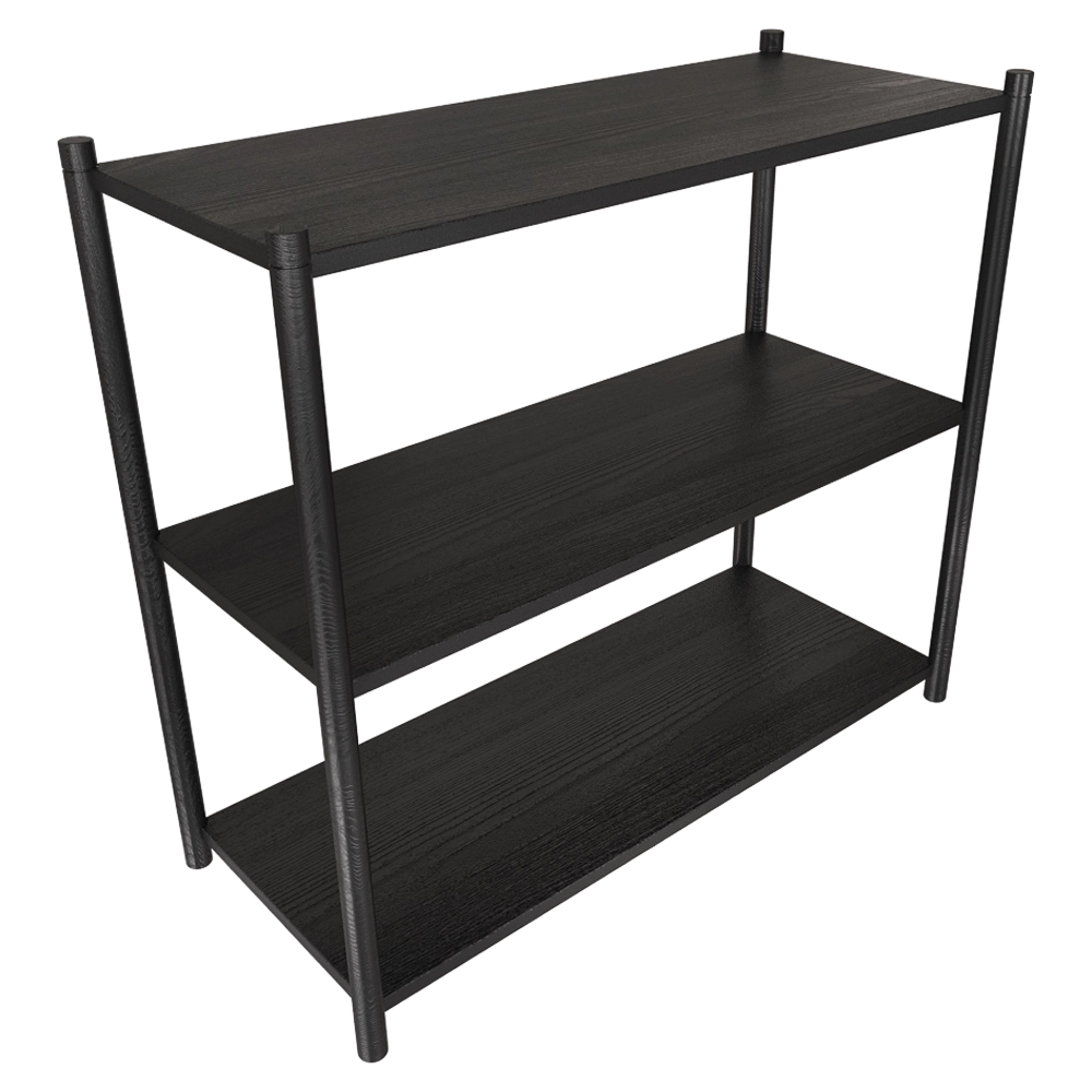 Gejst  – Bookcase Sceene A black oak 3D Model