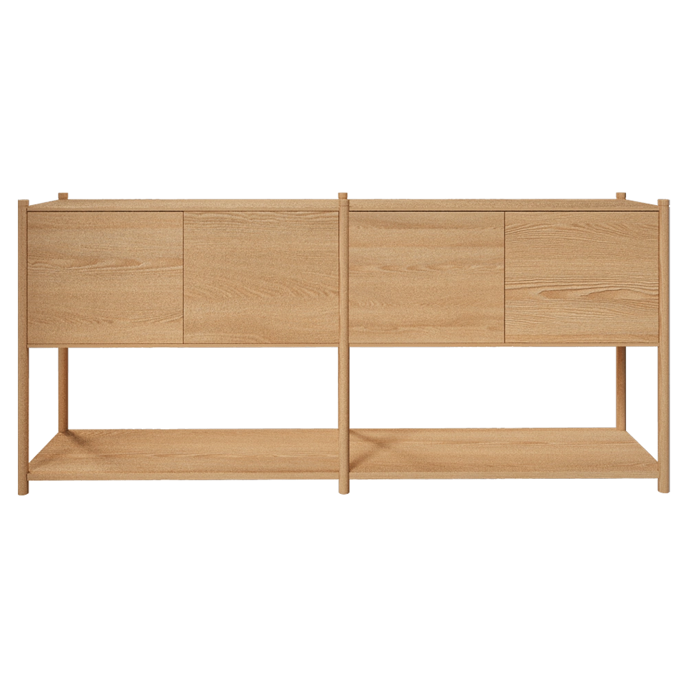 Gejst  – Bookcase Sceene H light oak 3D Model