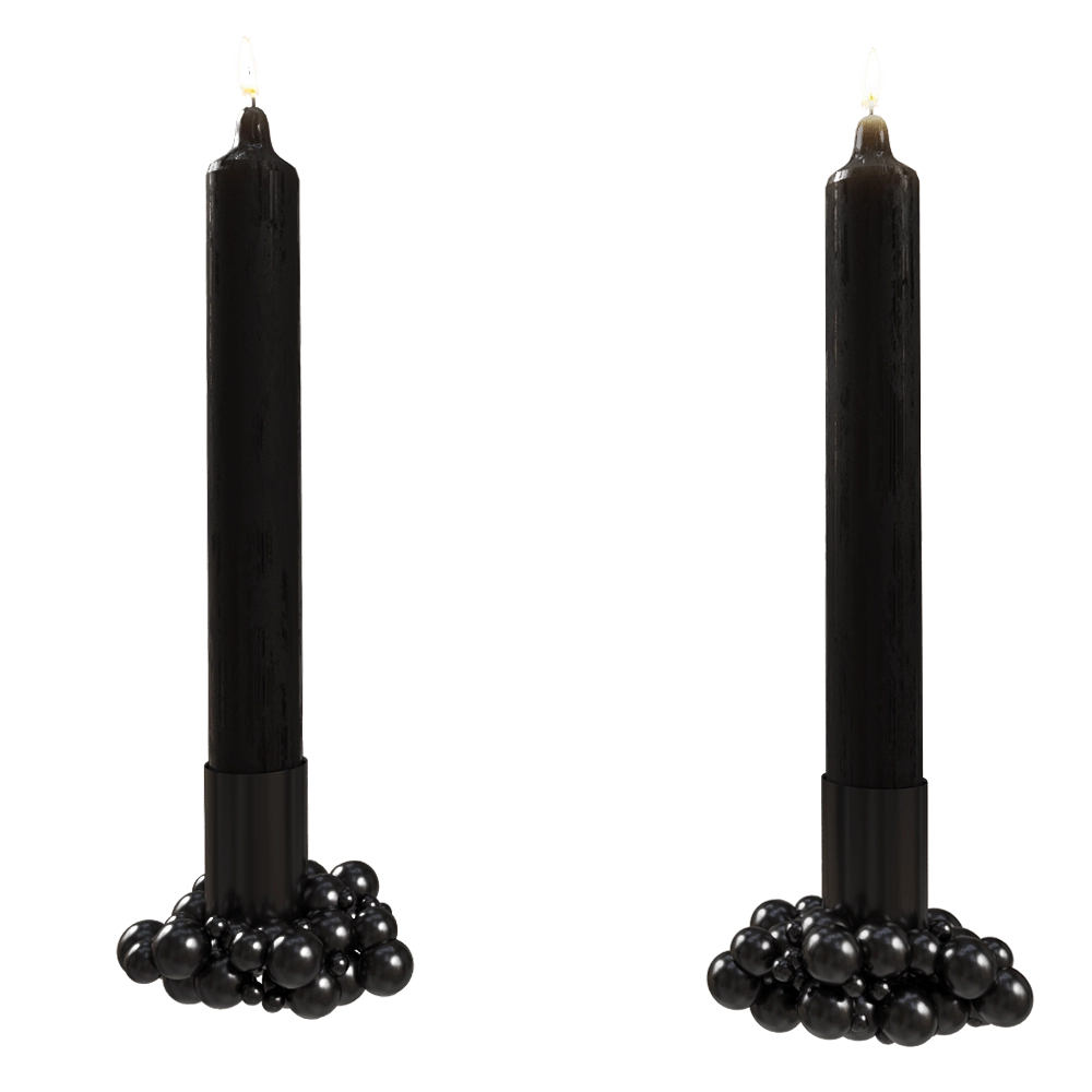 Gejst  – Candle light Molekyl 1 black 3D Model