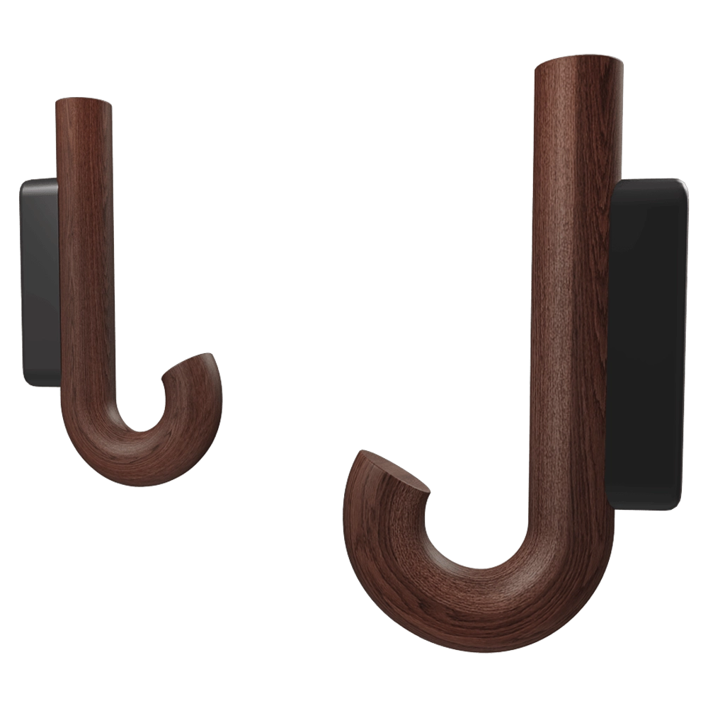 Gejst  – Hook mini walnut/black 3D Model