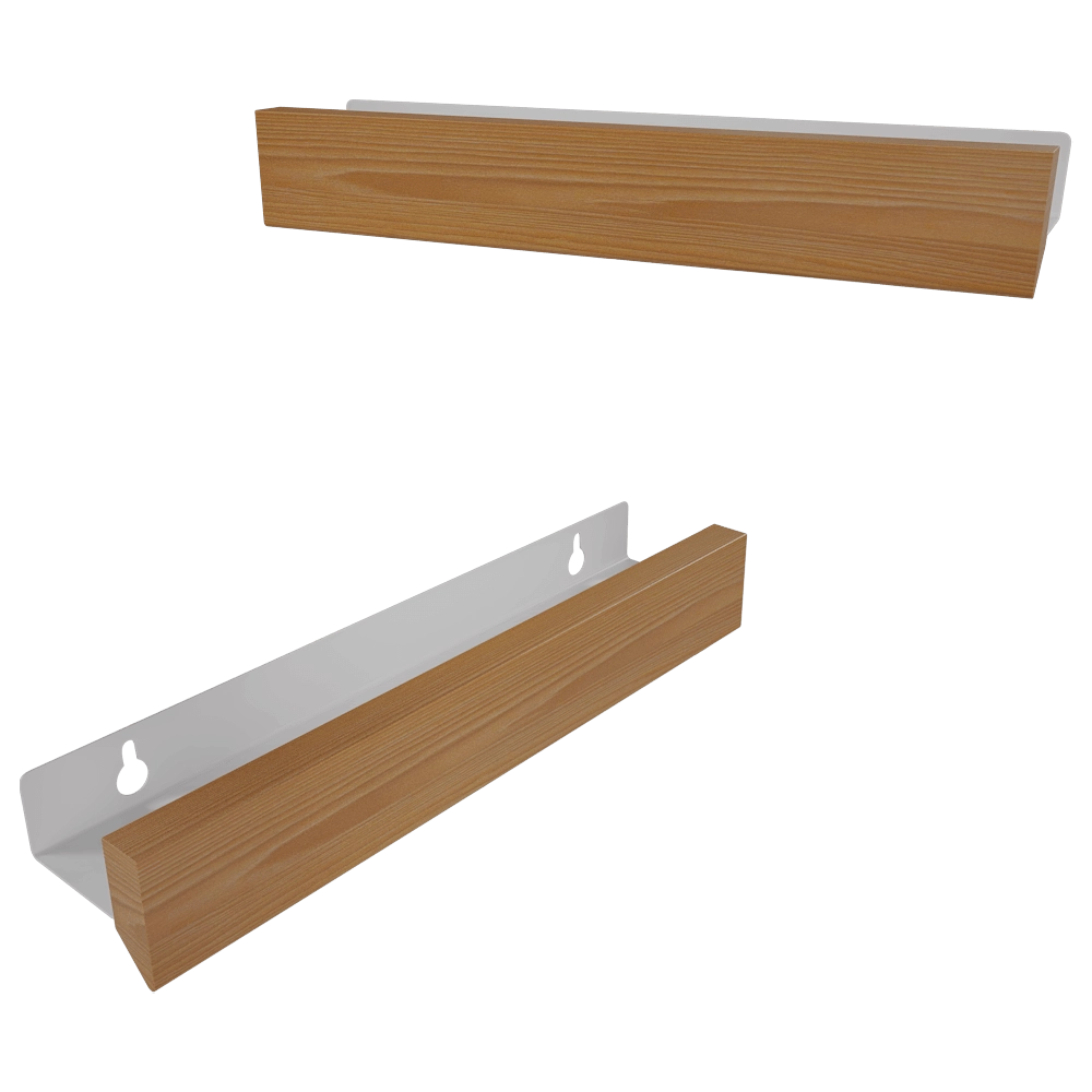 Gejst – Magnetic shelf Flex 40 oak white 3D Model Gejst – Magnetic shelf Flex 40 oak white 3D Model