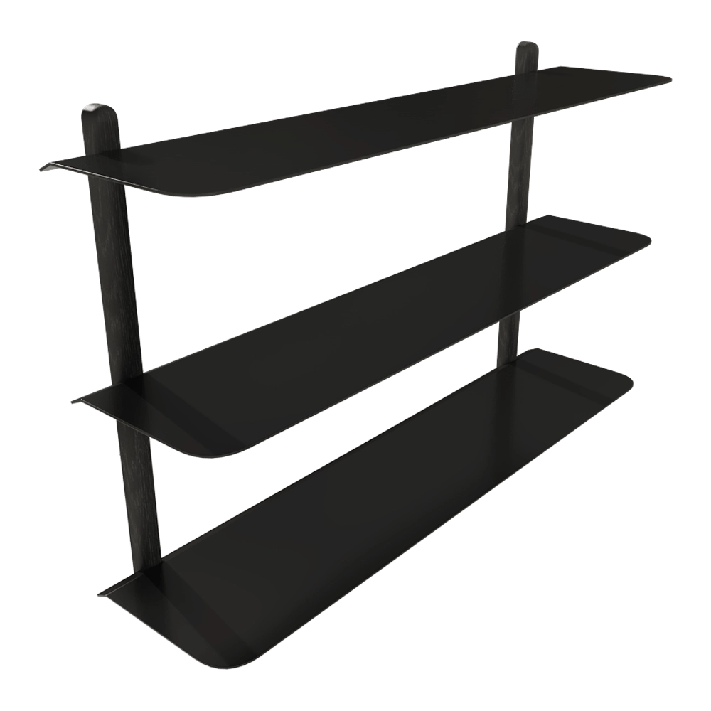 Gejst – Shelf Nivo A black ash black 3D Model Gejst – Shelf Nivo A black ash black 3D Model