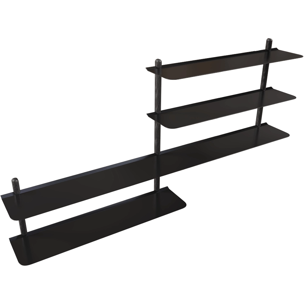 Gejst – Shelf Nivo B black ash black 3D Model Gejst – Shelf Nivo B black ash black 3D Model