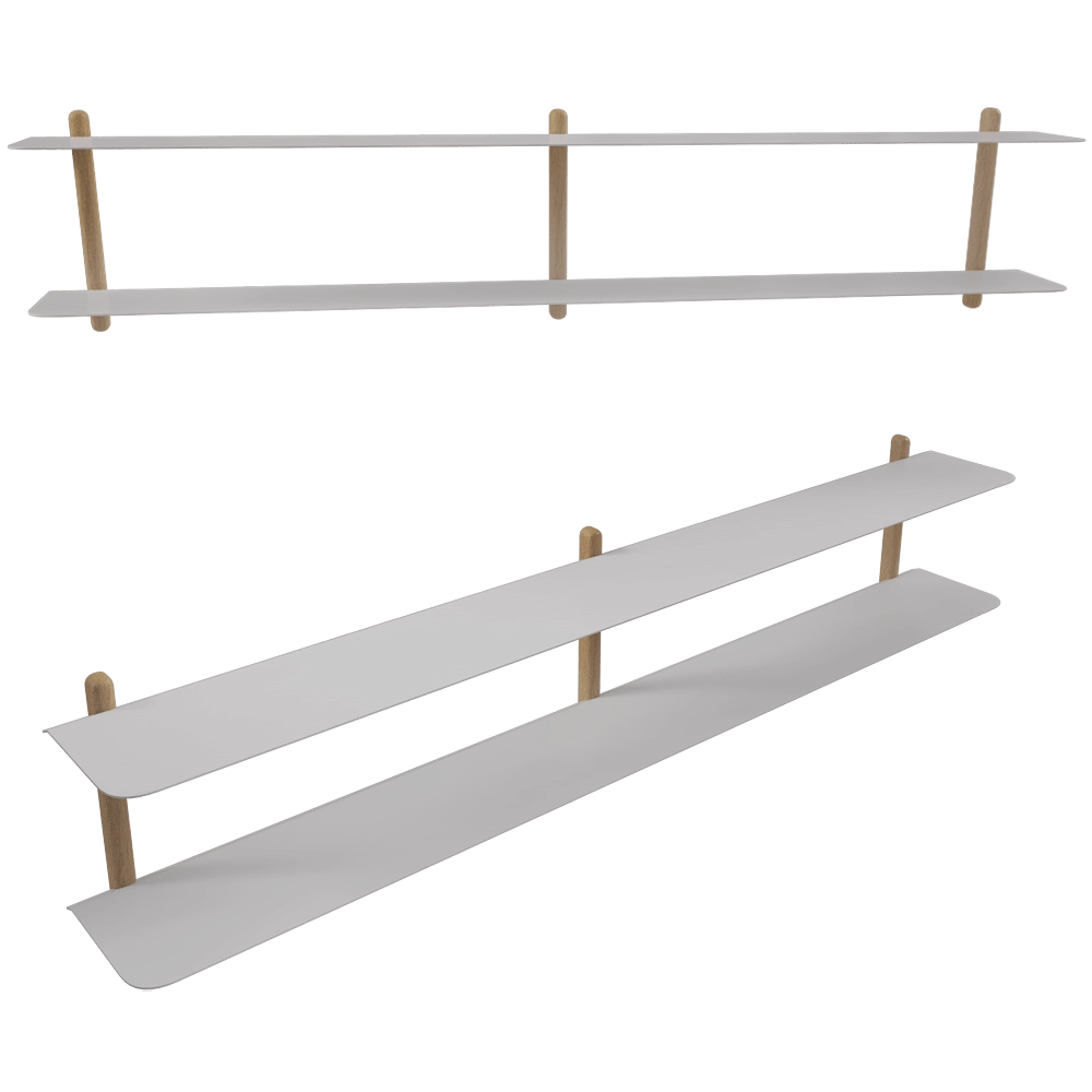 Gejst  – Shelf Nivo C light oak white 3D Model
