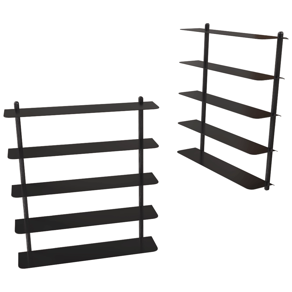 Gejst  – Shelf Nivo E black ash black 3D Model