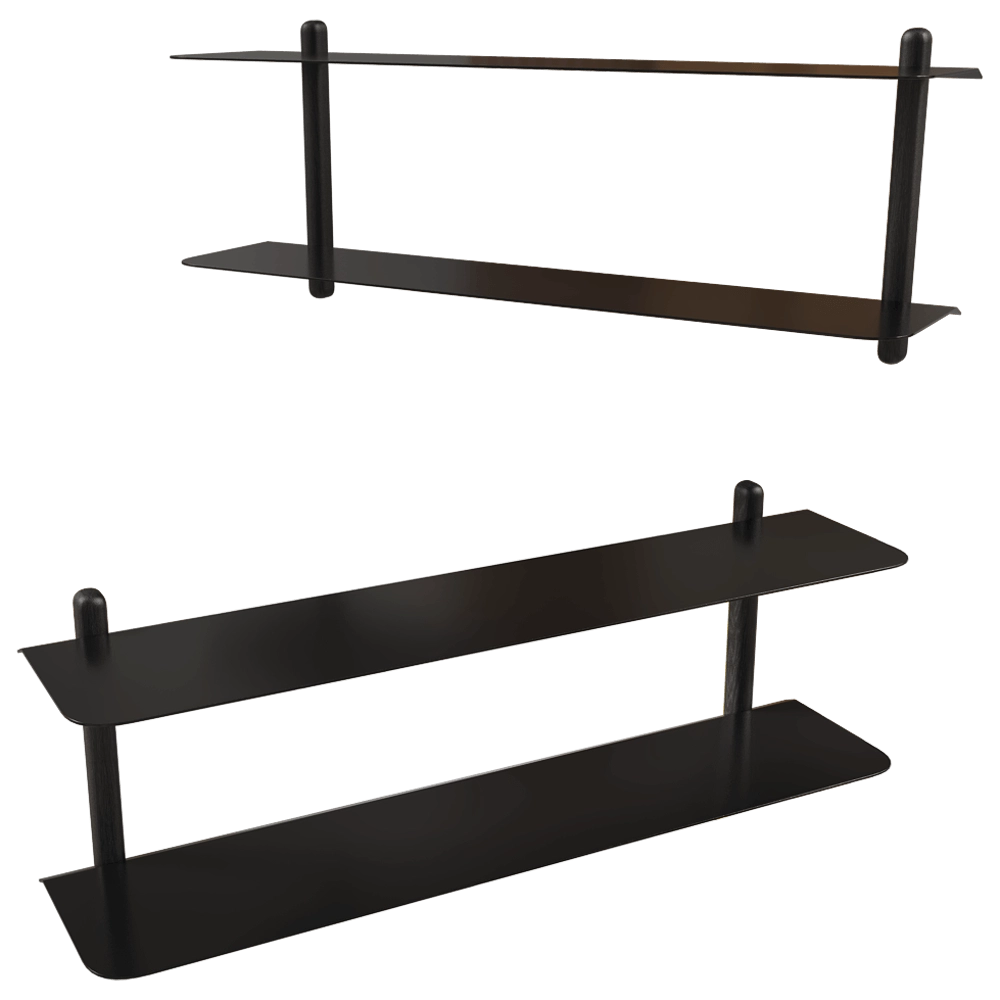 Gejst  – Shelf Nivo F black ash black 3D Model