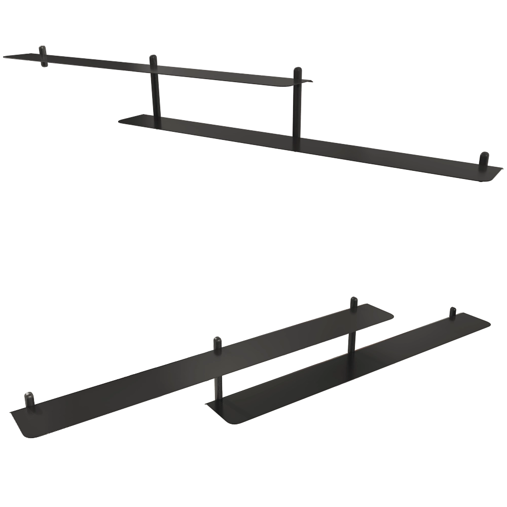 Gejst  – Shelf Nivo H black ash black 3D Model