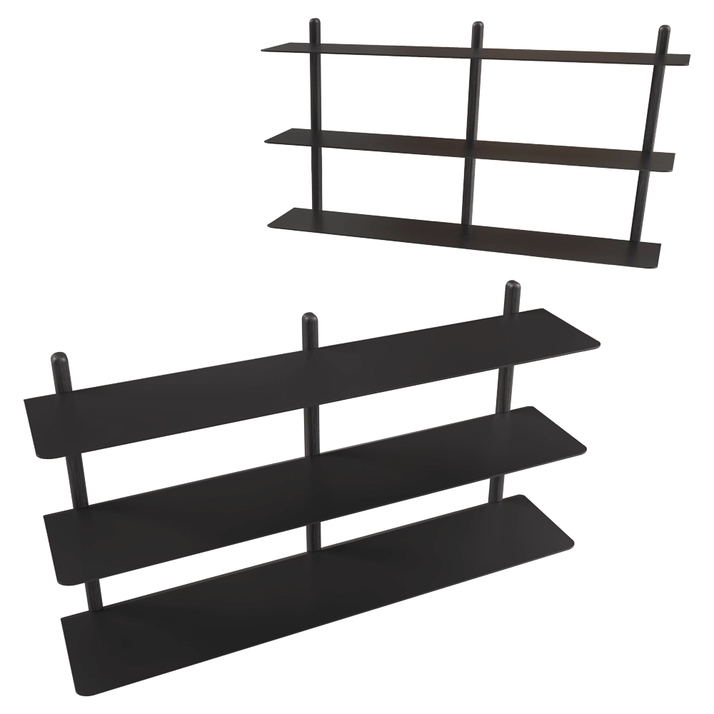 Gejst – Shelf Nivo Large D black ash black 3D Model Gejst – Shelf Nivo Large D black ash black 3D Model