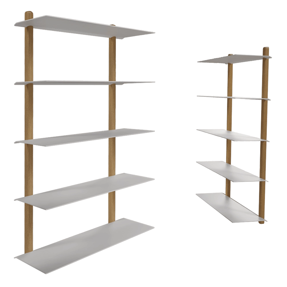 Gejst – Shelf Nivo Large E light oak white 3D Model Gejst – Shelf Nivo Large E light oak white 3D Model