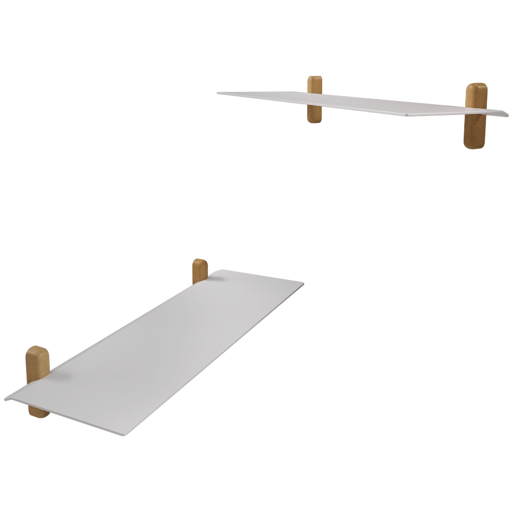 Gejst  – Shelf Nivo large G light oak/white 3D Model