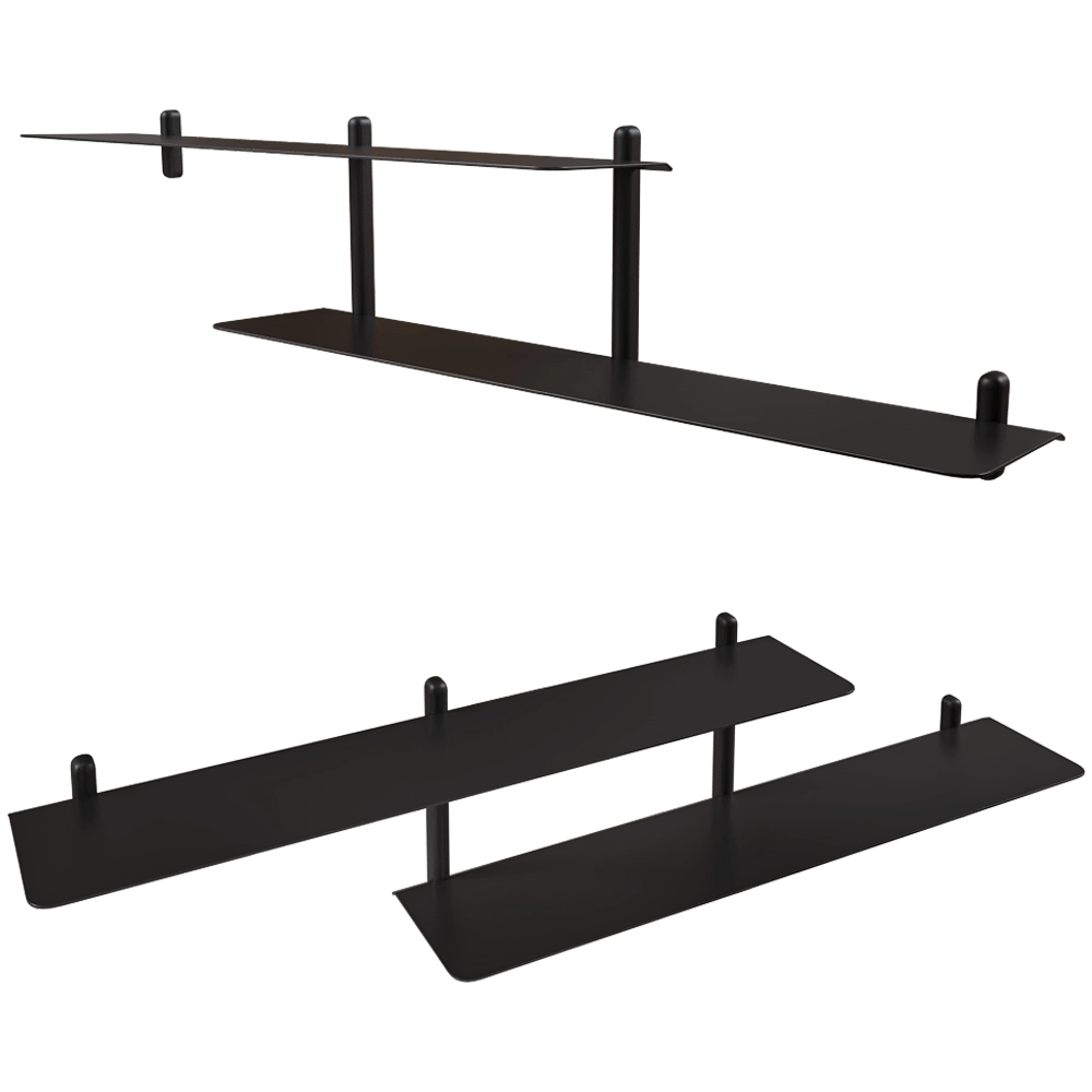 Gejst  – Shelf Nivo large H black ash black 3D Model