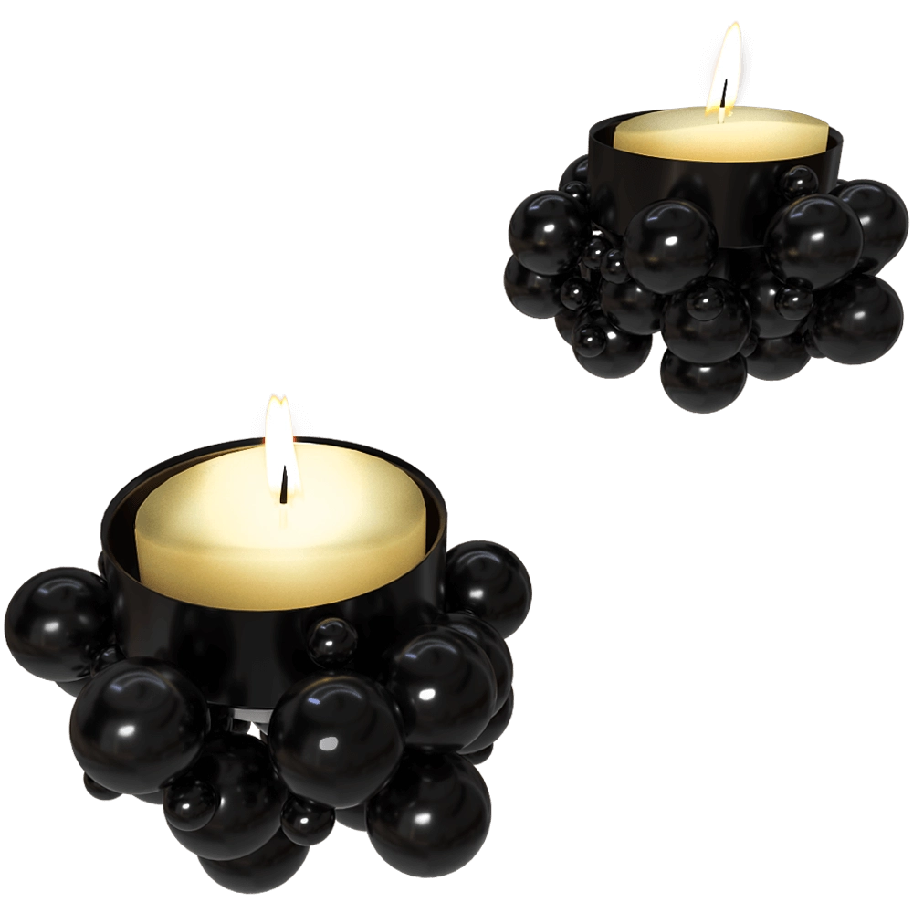 Gejst  – Tealight Molekyl 1 black 3D Model