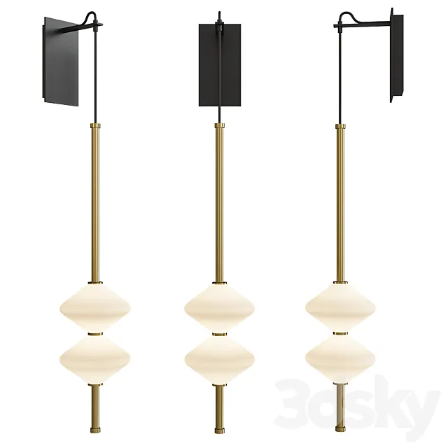 Gem 2 led wall sconce 3DModel Gem 2 led wall sconce 3DModel