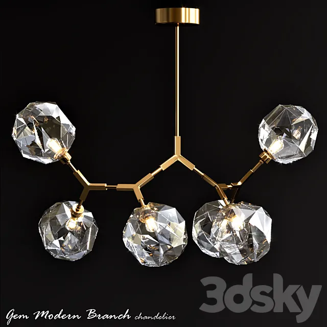 Gem Modern Branch Chandelier 3DModel Gem Modern Branch Chandelier 3DModel