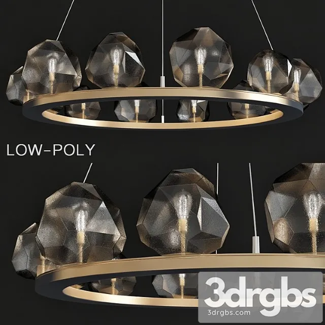 Gem Ring Single Tier Chandelier 3D Model Download