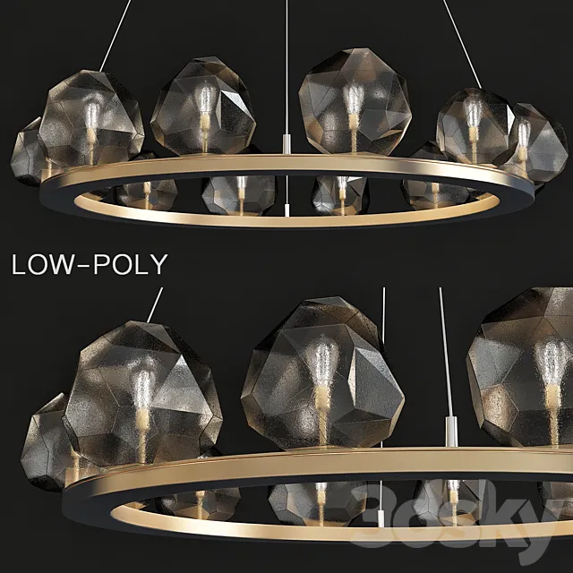 Gem Ring Single Tier Chandelier 3D Model Gem Ring Single Tier Chandelier 3D Model