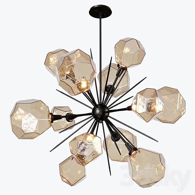 Gem Starburst Chandelier 3D Model