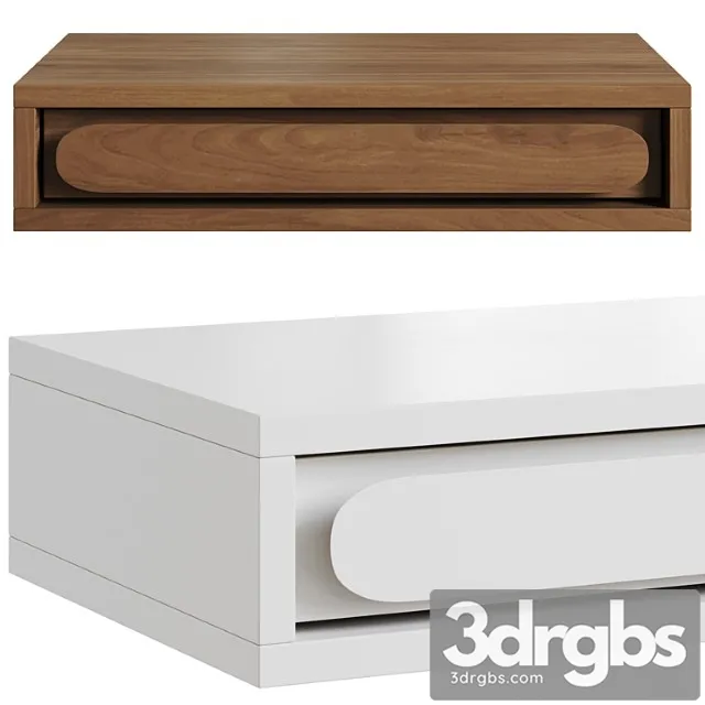 Gemini Nightstand by West Elm 3D Model Download