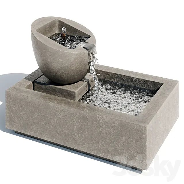 Genesis II Garden Water Fountain 3DModel Genesis II Garden Water Fountain 3DModel