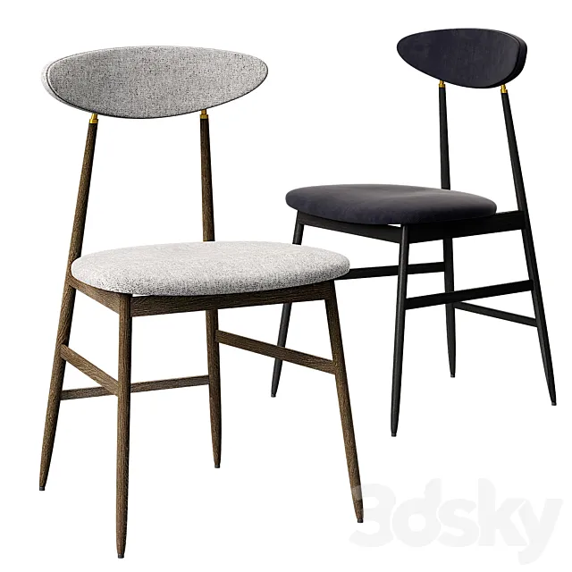 Gent Dining Chair Gubi 3D Model