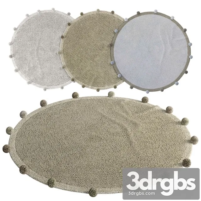 Gentle Pom Pom Rug By Lorena Canals 3D Model Download