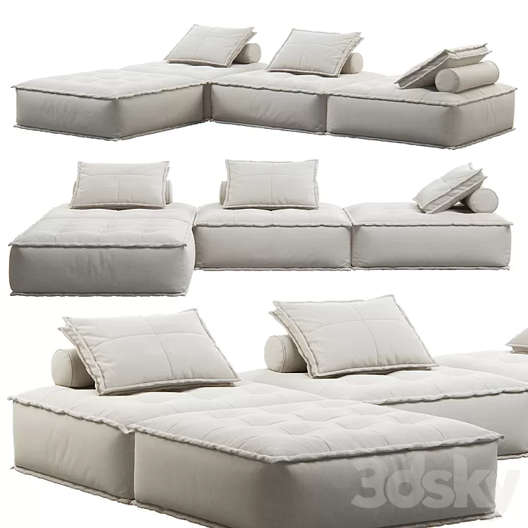 Genuine Corner Sofa by ELEMENT SINGLE 3D Model Free Download