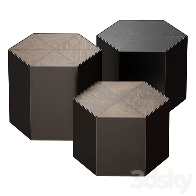 Geo Bunching Table Set (Crate and Barrel) 3D Model Geo Bunching Table Set (Crate and Barrel) 3D Model