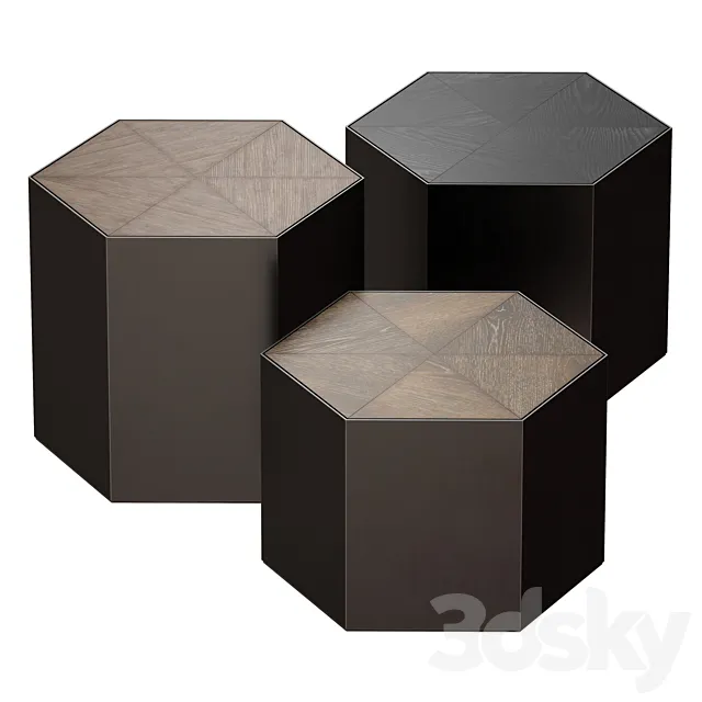 Geo Bunching Table Set (Crate and Barrel) 3DModel Geo Bunching Table Set (Crate and Barrel) 3DModel