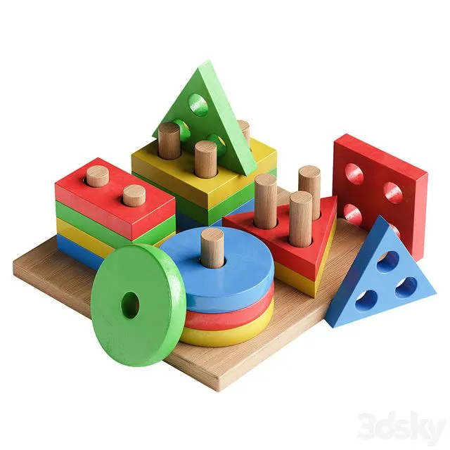 Geometric Montessori toys 3D Model Geometric Montessori toys 3D Model