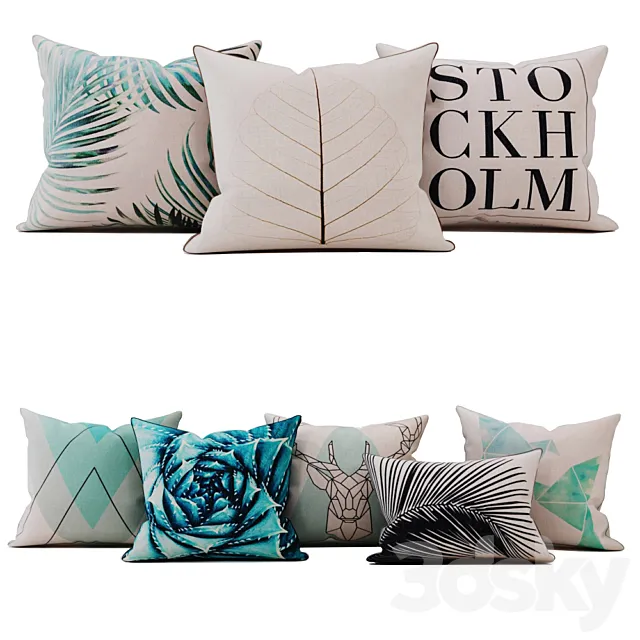 Geometry Throw Pillow 3D Model Geometry Throw Pillow 3D Model