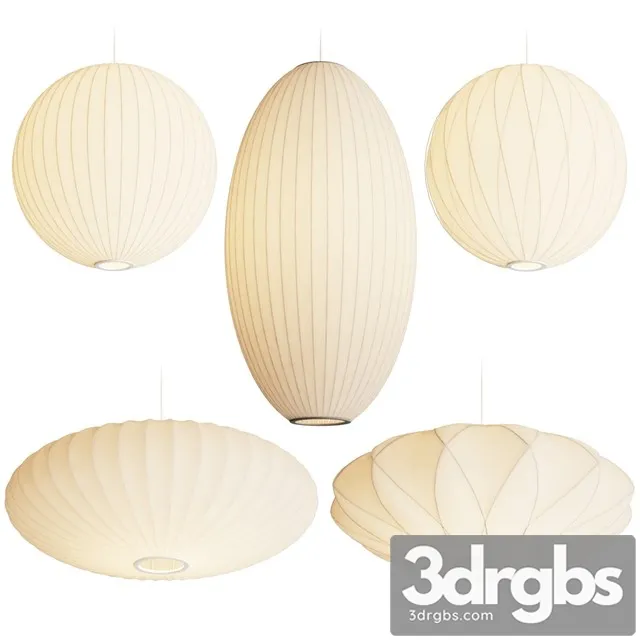 George Nelson Bubble Pendant Lamps 3D Model Download