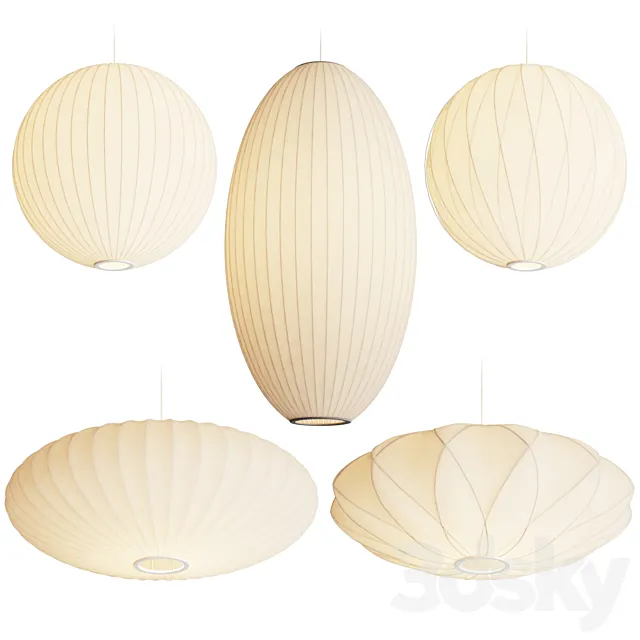 George Nelson Bubble Pendant Lamps 3DModel