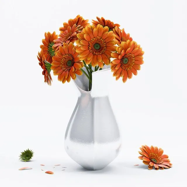 Gerbera Flower 3D Model Gerbera Flower 3D Model