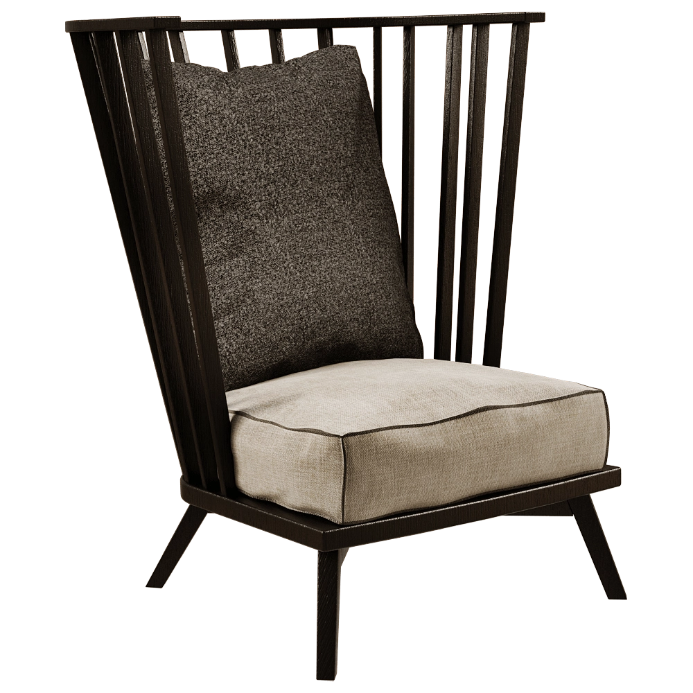 Gervasoni – Armchair Gray Bergere 3D Model