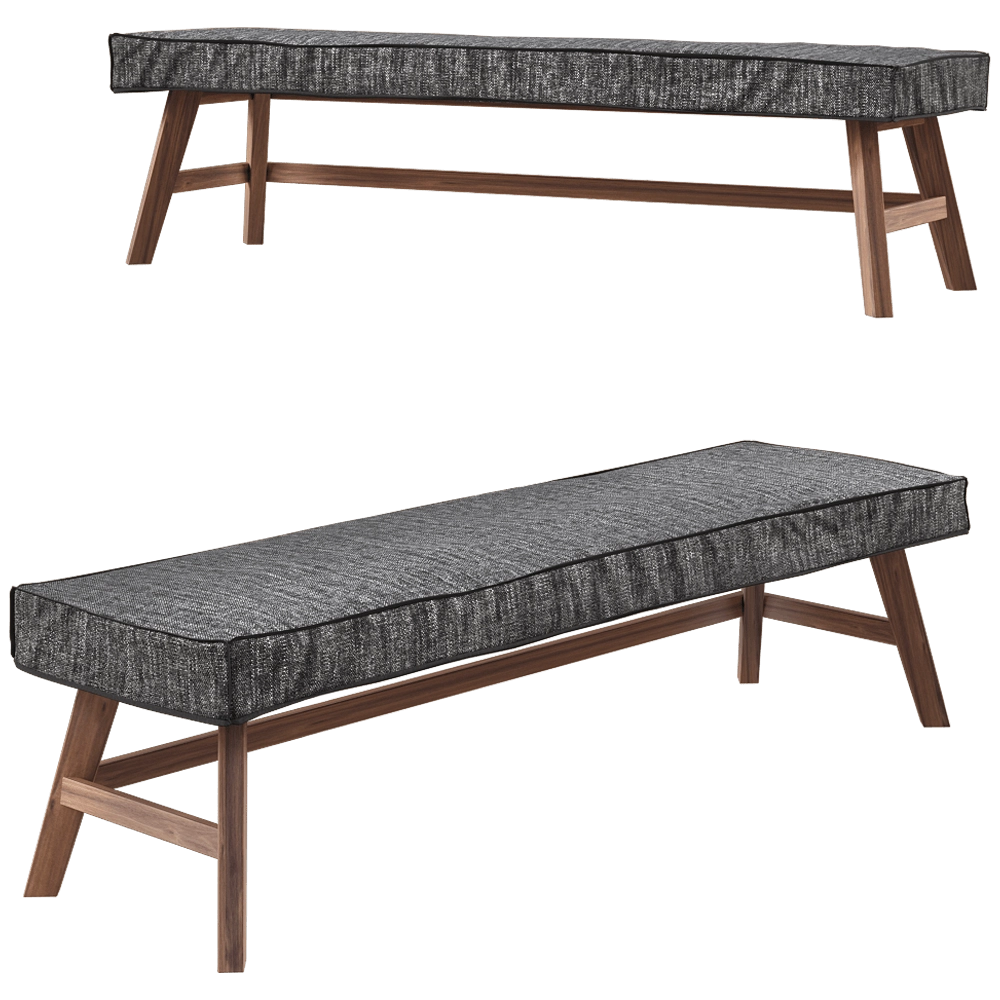 Gervasoni – Bench Gray 3D Model