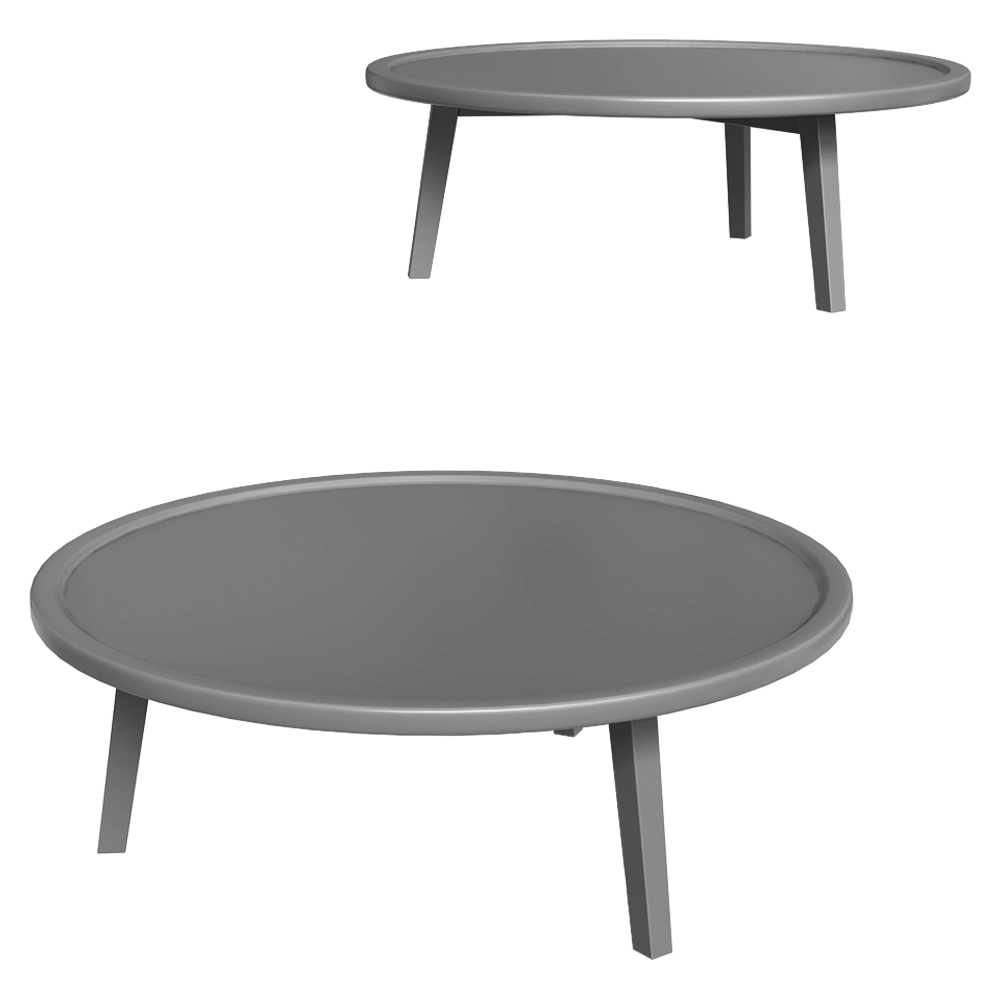 Gervasoni – Coffee table Gray + 3D Model