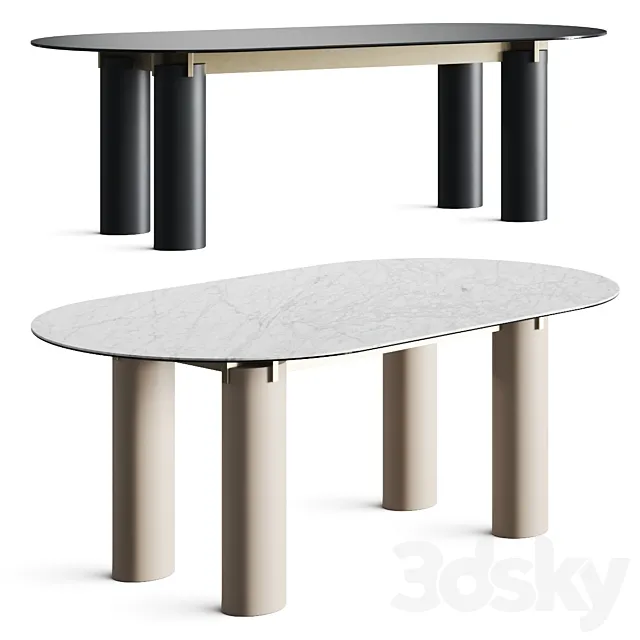 Gervasoni Daen Dining Table 3DModel Gervasoni Daen Dining Table 3DModel