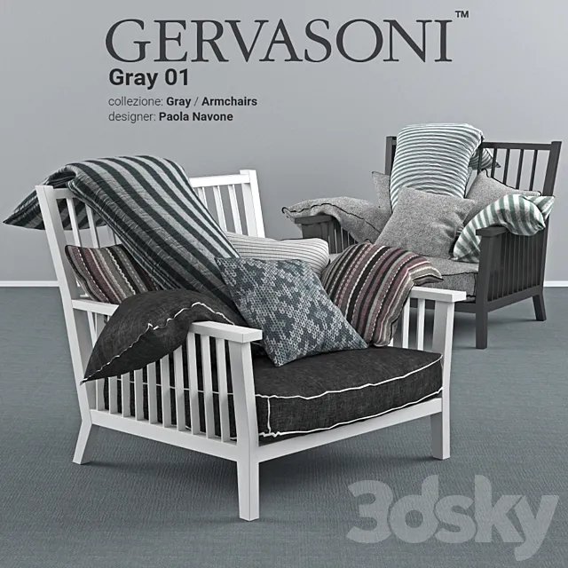 Gervasoni Gray 01 Armchair 3DModel