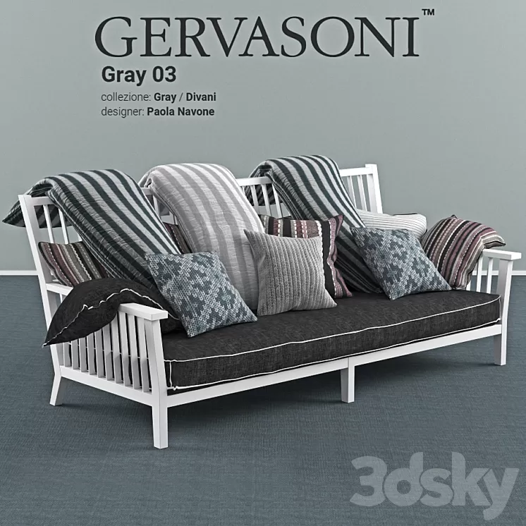 Gervasoni Gray 03 divani 3D Model