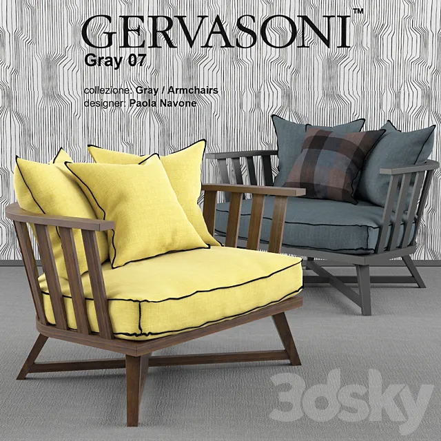 Gervasoni Gray 07 Armchair 3D Model