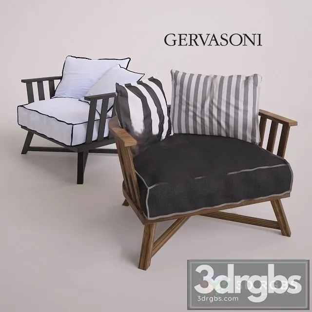 Gervasoni Gray Armchair 3D Model Download Gervasoni Gray Armchair 3D Model Download