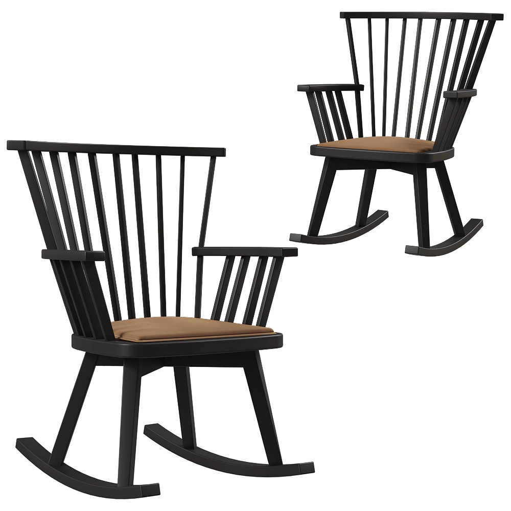 Gervasoni – Rocking chair Gray 3D Model