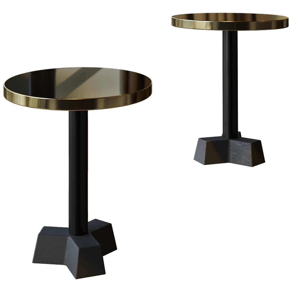 Gervasoni – Side table Brass 3D Model Gervasoni – Side table Brass 3D Model